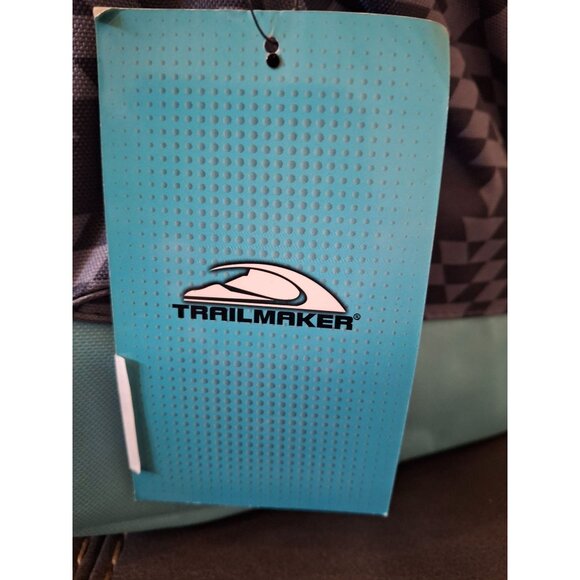 Trailmaker Backpack Aztec Blue Gray Padded Straps Front Zipper Pocket School - Picture 5 of 5